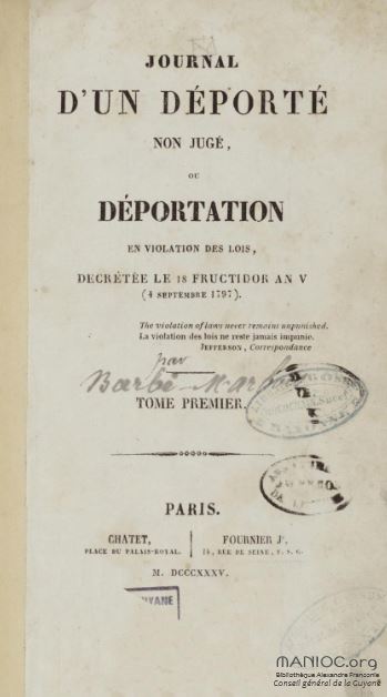 Page de titre de Journal d'un déporté