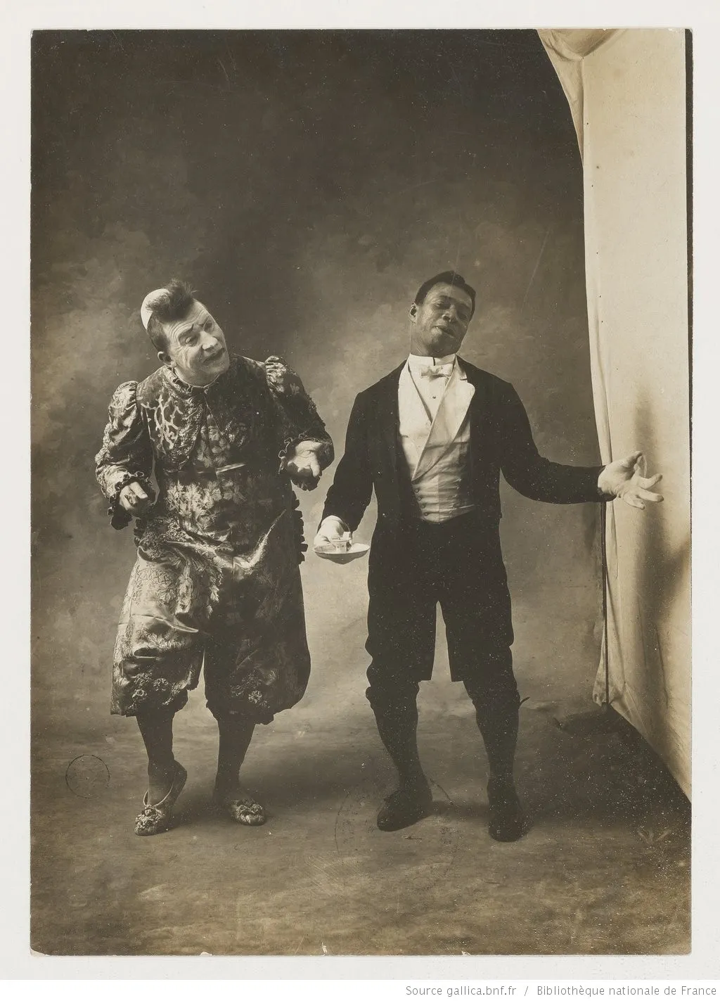 Photographie des artistes de cirque Footit et Chocolat