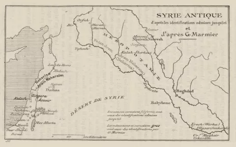 Carte de Syrie antique d'après Gaston Marmier