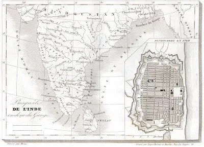 Carte de la Presqu'île de l'Inde