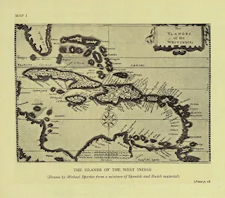 Carte : "The Islands of the West Indies"