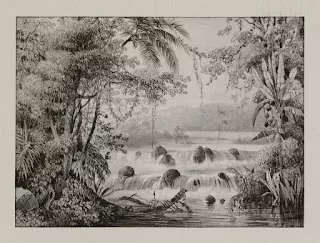 Cascade au-delà du Blaauwe Berg.