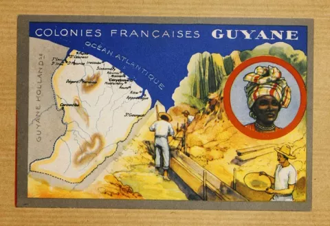 Vignette publicitaire représentant la Guyane