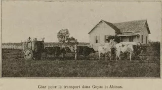 Cliché d'un char pour le transport dans Goyaz et Albinas