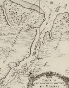 Carte de la rivière de Maroni